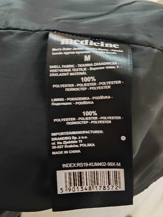 Kurtka męska M czarna Medicine