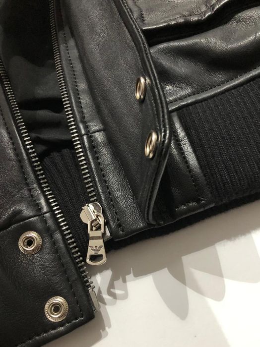 Pilotka skóra naturalna Armani Jeans Established