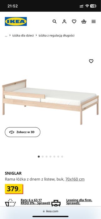 Łóżko dziecięce z materacem