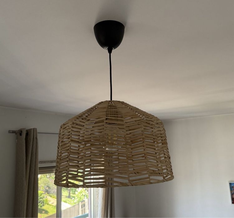 Candeeiro de Teto em Vime