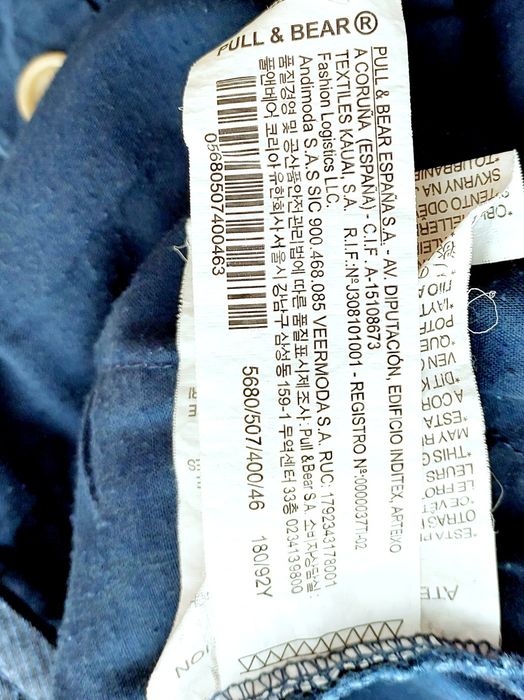 Pull&Bear spodnie eleganckie chinosy niebieskie idealne W38