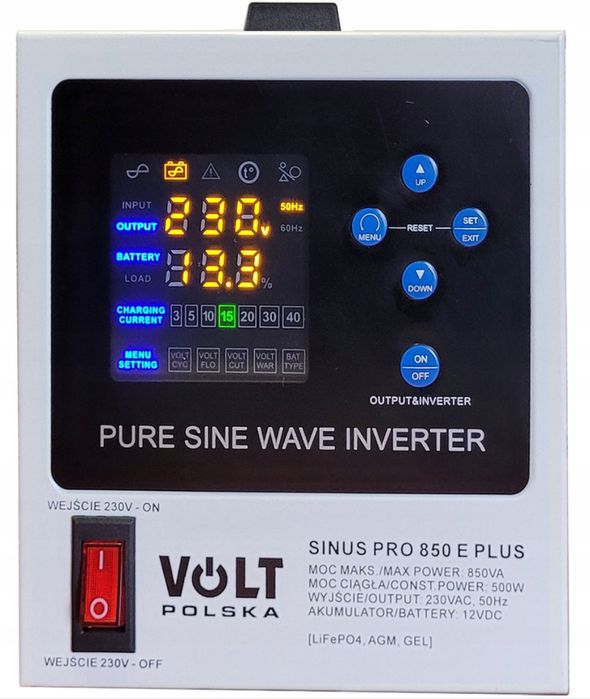 ДБЖ VOLT Polska SINUS Pro 850E Plus 12/230v (500/850w) LiFePO4