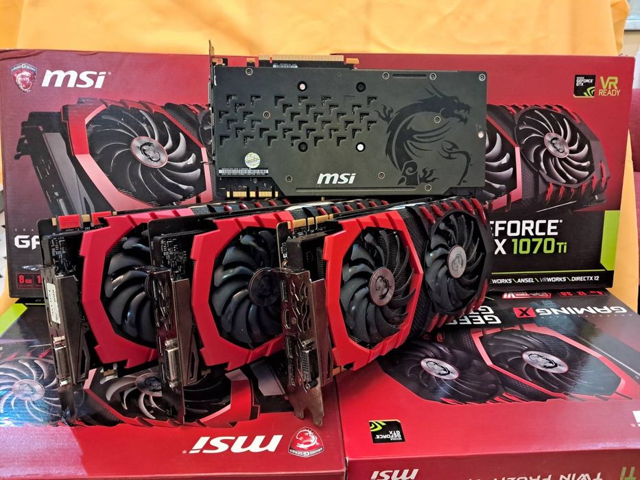 Видеокарта MSI GTX GAMING 1070 Ti 8GB КАК НОВАЯ! пломба и другие
