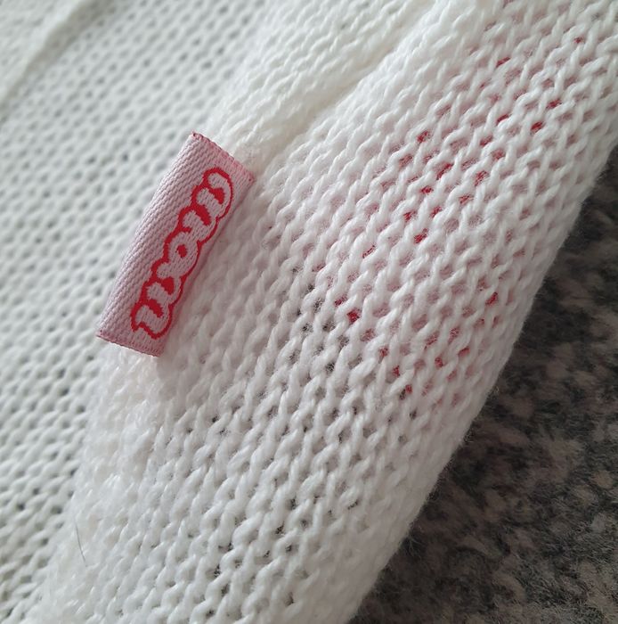 Biały cienki sweter rozpinany / kardigan / narzutka WOW 36 s