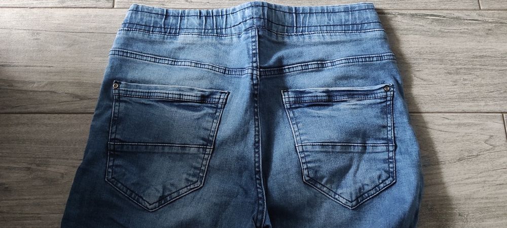 Spodnie dżinsowe męskie ze ściągaczami