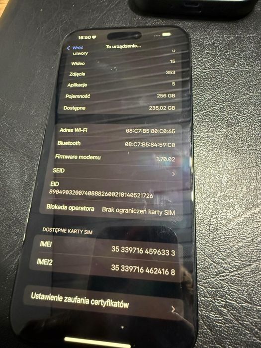 iPhone 16 Pro Max jak nowy 100% kondycji