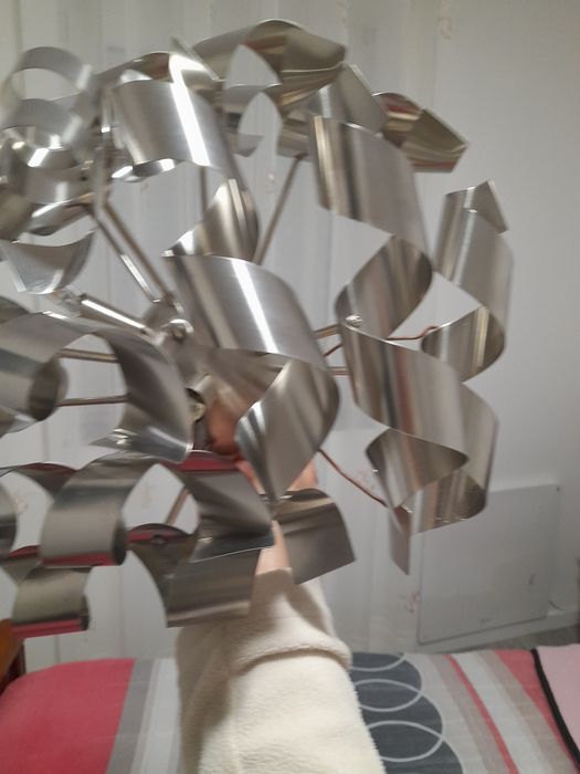 Candeeiro de teto em inox com 3 lâmpadas led
