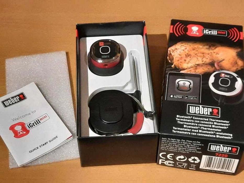 Weber Igrill 2 mini Bluetooth Умный безпроводной термометр электронный цифровий для гриля мяса м'яса кулинарный кулінарний градусник коптильни духовки