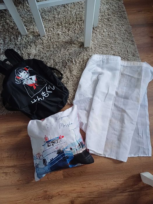 Plecak poduszka firanka