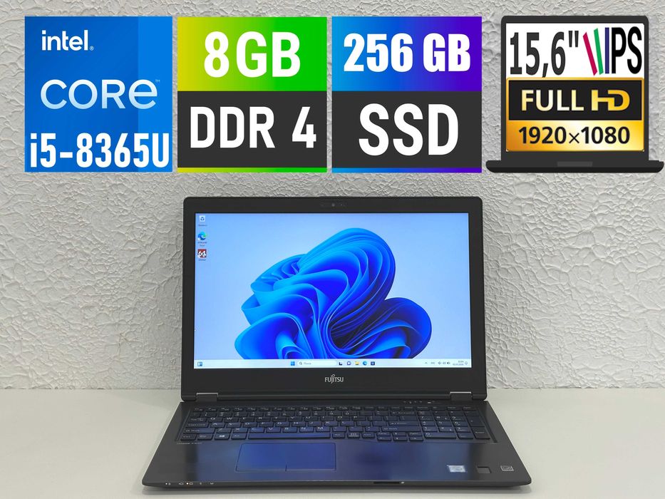 Ультрабук Fujitsu Lifebook/15,6 FHD IPS/4(8)ядра/i5-8265U/16gb/256GB