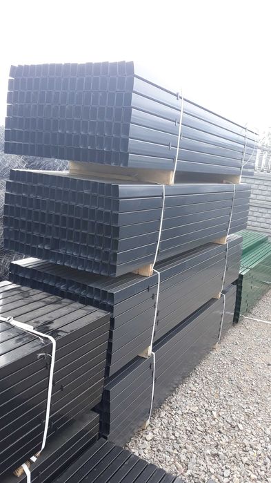 Słupek ogrodzeniowy, profil 60x40, 200cm, ocynk+ malowany proszkowo