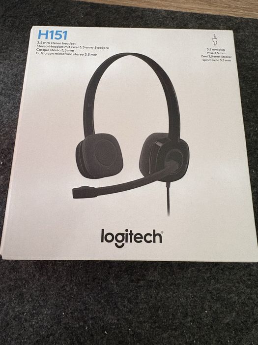 Гарнітура Logitech H151 з мікрофоном, 3.5 мм, чорна