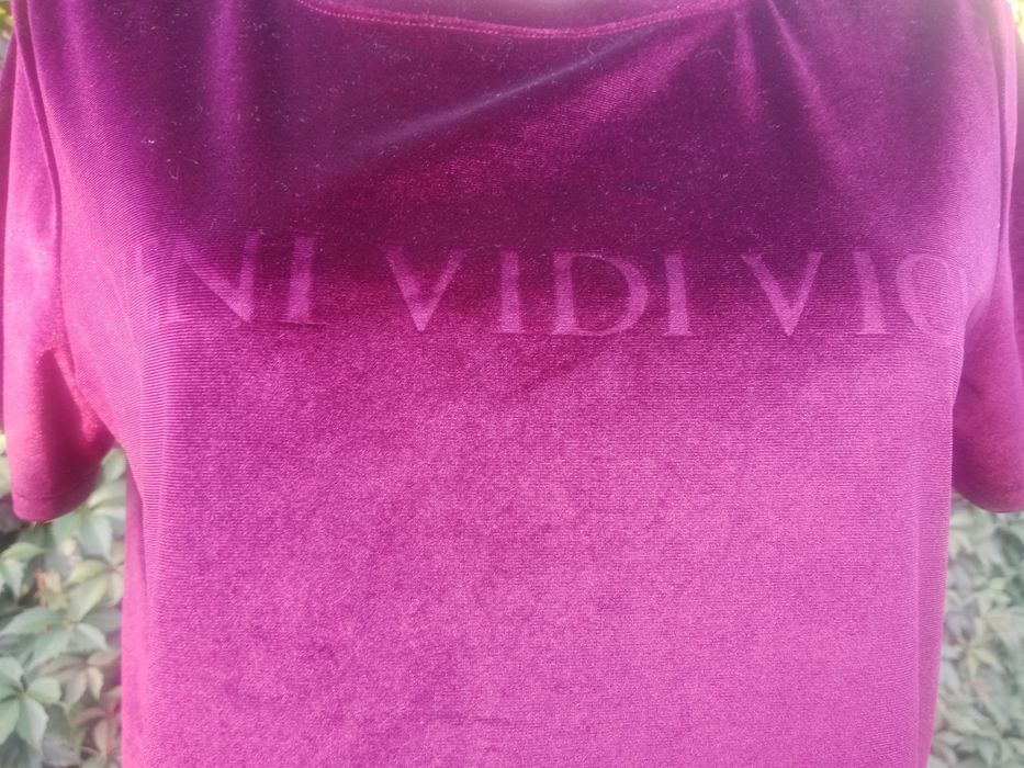 Bordowy t-shirt damski, koszulka z krótkim rękawem rozmiar M, Reserved