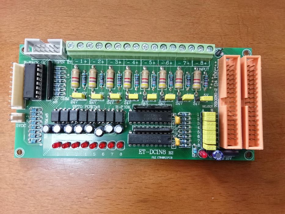 Módulo Interface de Entrada Digital DC 8 Canais Optoacoplado - ET-DCIN8 R2