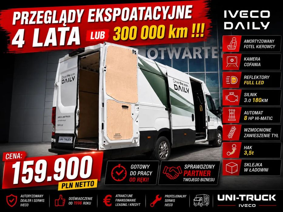 Iveco W CENIE PRZEGLĄDY EKSPOATACYJNE 4 LATA lub 300 000 km !!!  Atrakcyjny pojazd gotowy do wyjazdu, sklejka i hak GRATIS!!!