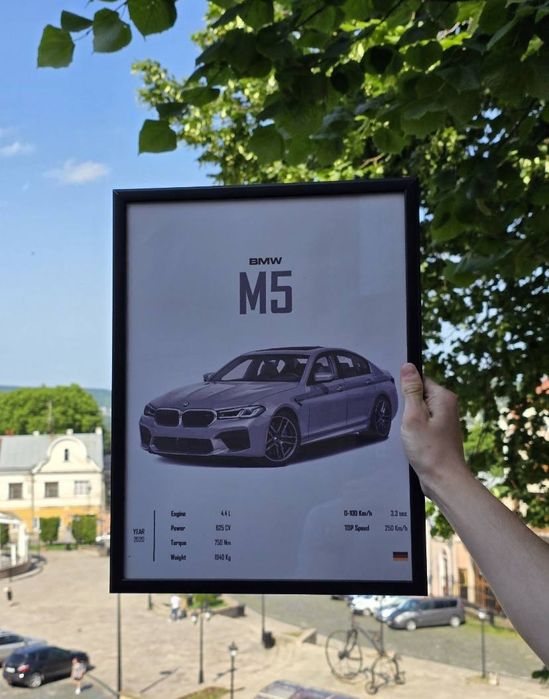 Постери з машинами | Декор | Картина з машинами | БМВ М5 | Порш 911 |