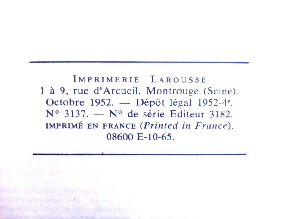 LAROUSSE AGRICOLE • 1952 • Edição Original Francesa • PEÇA RARA