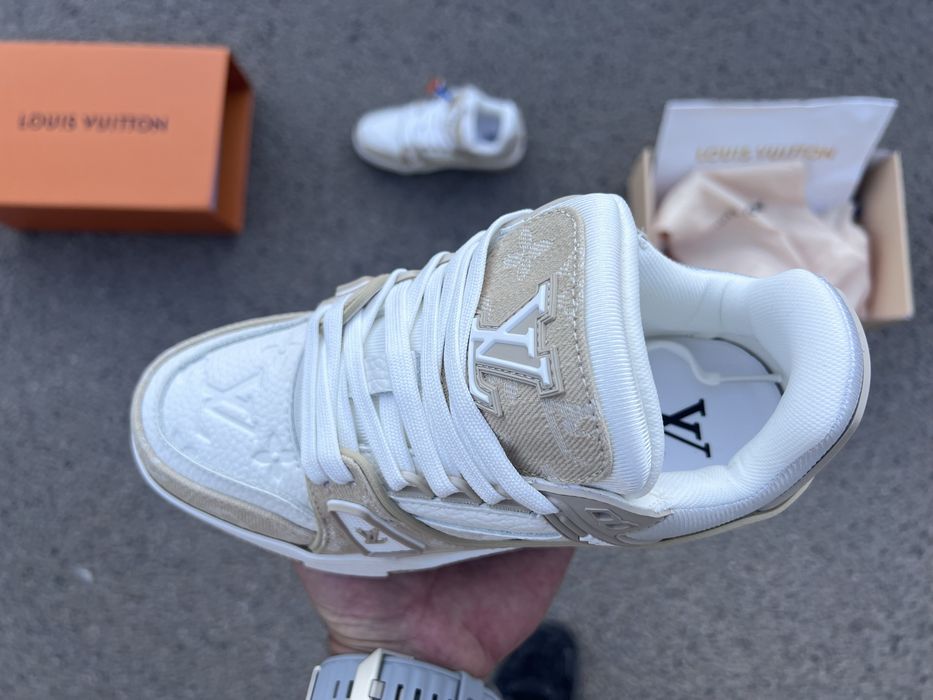 Кросівки Louis Vuitton Trainer Sneaker Beige 36-40. Луи Витон кроссовки.