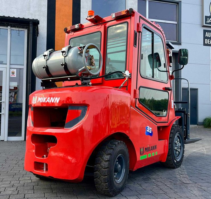Wózek Widłowy 3,5T MIKANN, Maszt 4.5m Triplex, Benzyna-Gaz, Japan Trak
