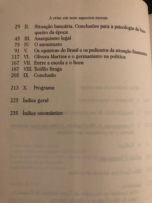 A Crise em seus Aspectos Morais / A Questão do Barotze