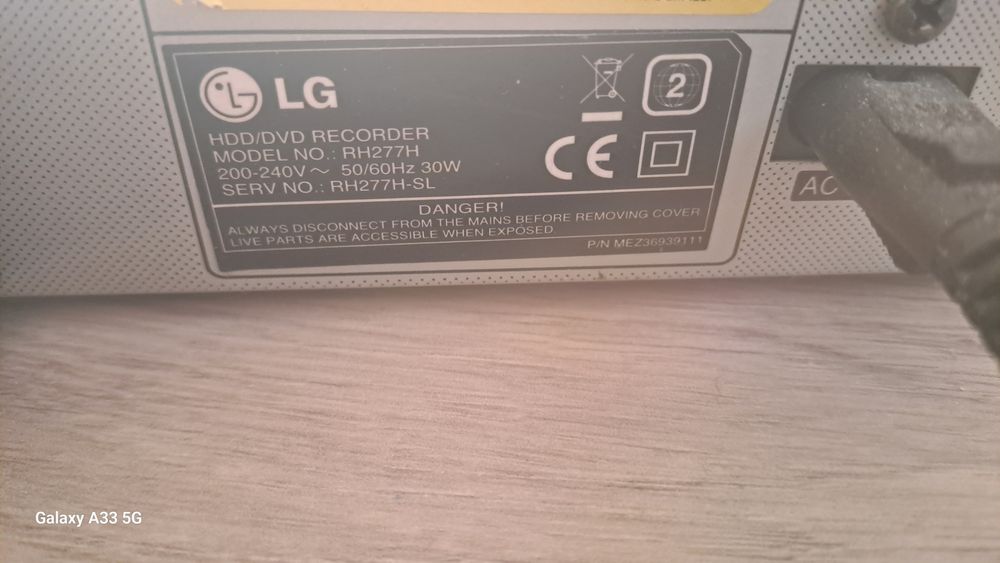 Lg Dvd recorder / gravador RH 277H