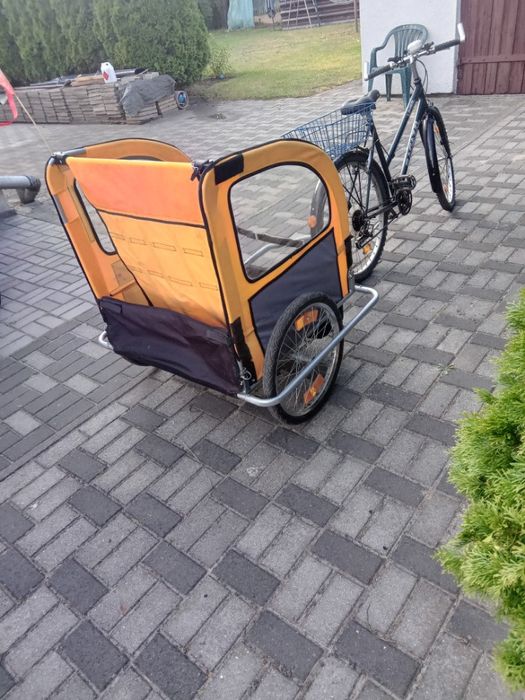 Sprzedam rower z przyczepką dziecięcą
