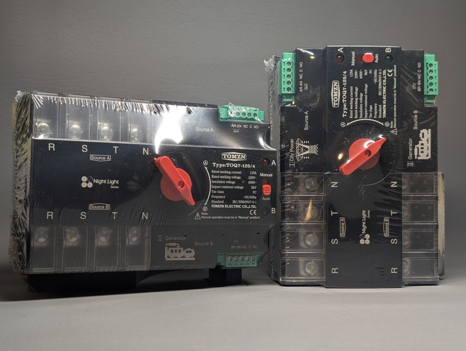 Tomzn трифазний wfi Toq7e 125 4 АВР Автомат вводу резерву перемикач