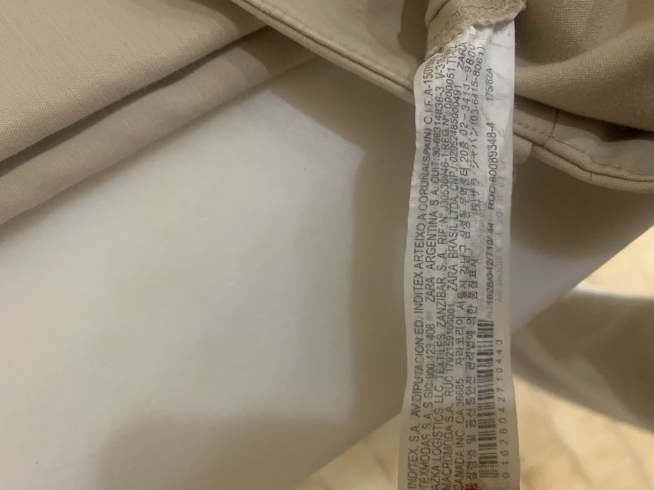 Calças mulher bege Zara XL 42-44 (algodão)