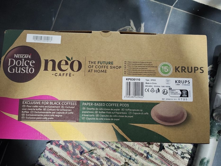 Máquina de café dolce Gusto Neo 08/2025