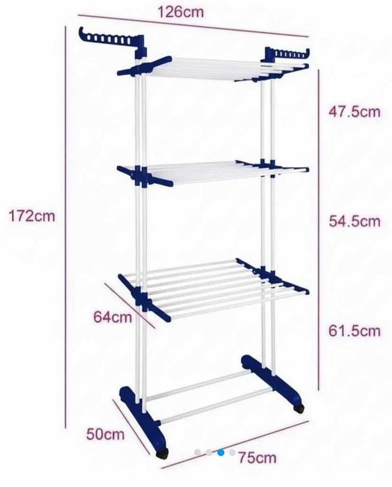 Сушарка для білизни, одягу для підлоги складна багатоярусна  сушка