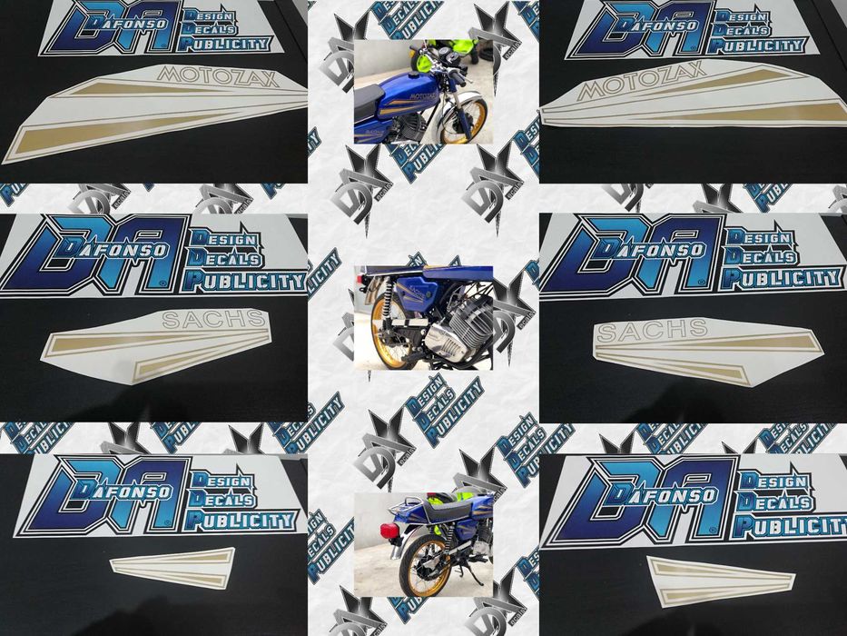 Autocolantes SIS - Sachs Motozax - Dourado