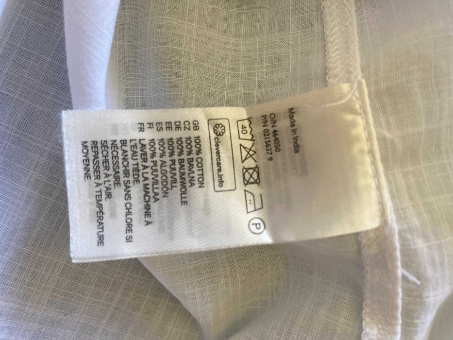 Biała bluza z pomarańczowym Haftem H&M S
