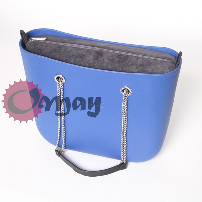 GRAFITOWY organizer OBAG STANDARD welur grafit 2 kieszenie wkład OMAY