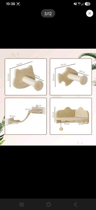 Conjunto de arranhador de parede para gatos