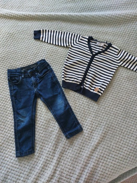 Spodnie slim rurki 80 86