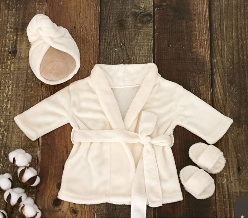 Дитячий халатик для фотосесіі 0-1м
