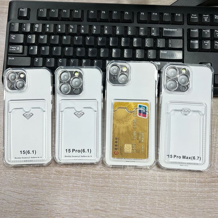 Прозорий чохол з кишенею для IPhone 7-17 Pro Max