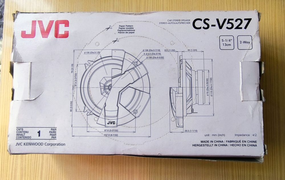 Coluna de som CS-V527 DRVN, JVC