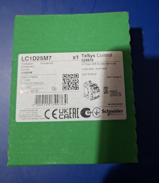 Пускатель контактор LC1D25M7
