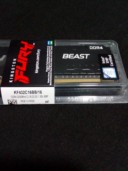 DDR 4 Kingston Fury Beas 16GB  1 шт.  Новий