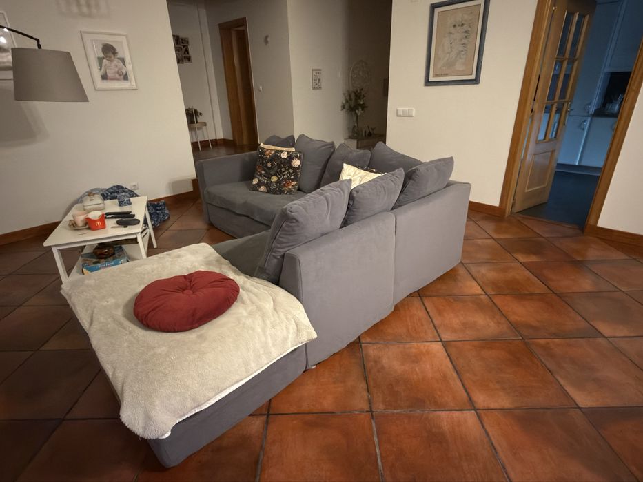Sofa em canto e chaise long