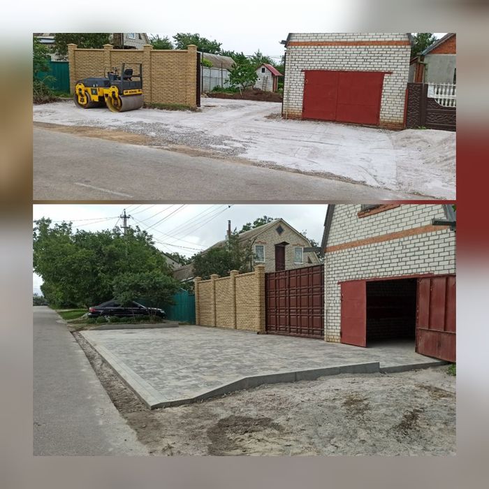 Укладання тротуарної плитки. Замір, доставка матеріалів. Харків та обл