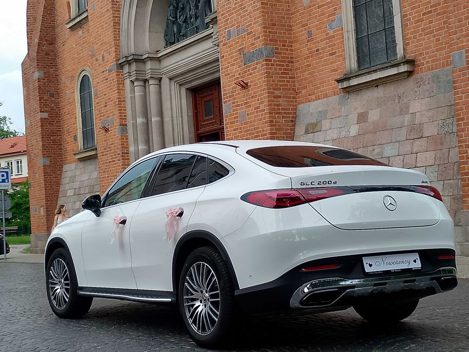 Samochód auto do ślubu Mercedes GLC Coupe BIAŁY nowy - OKAZJA