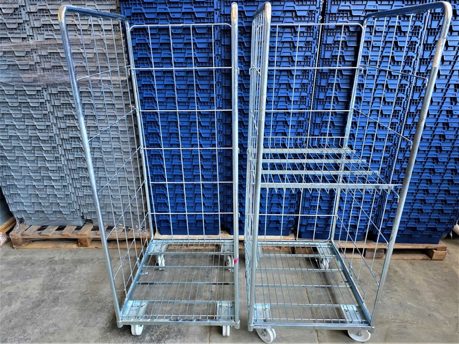 Wózek Kosz Magazynowy Transportowy Kurierski Siatkowy Rollkontener