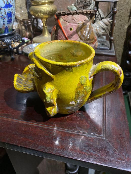 Caneca Cerâmica vidrada Rosa Ramalho Anos 50