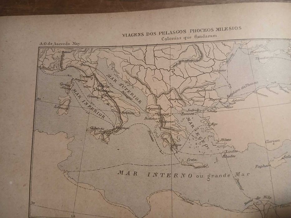 Mapa Grecia Antiga (Final Séc XIX, Início do Séc XX)