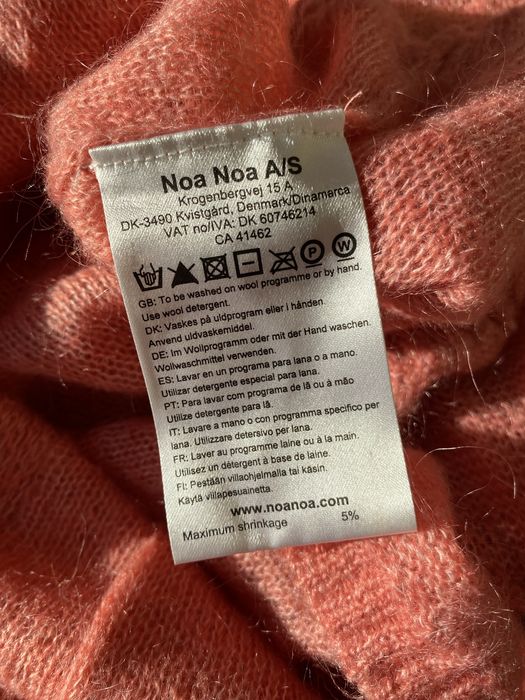 Puszysty sweterek kardigan z moherem mgiełka Noa Noa skandynawska marka