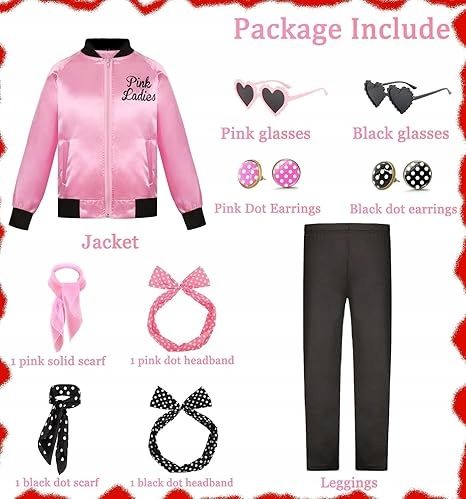 Kostium strój przebranie karnawałowe lata 50 dla dziewczynki