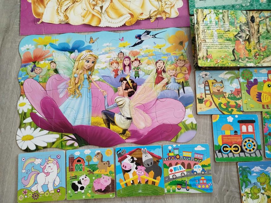 Zestaw książek z puzzlami, pierwsze puzzle, puzzle maxi, czuczu