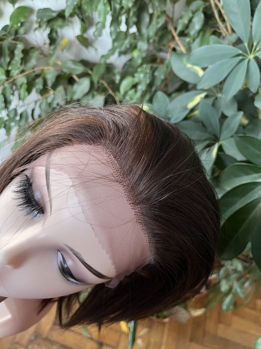 Peruka wlosy naturalne lacefront rozmyta linia czola mikroskora